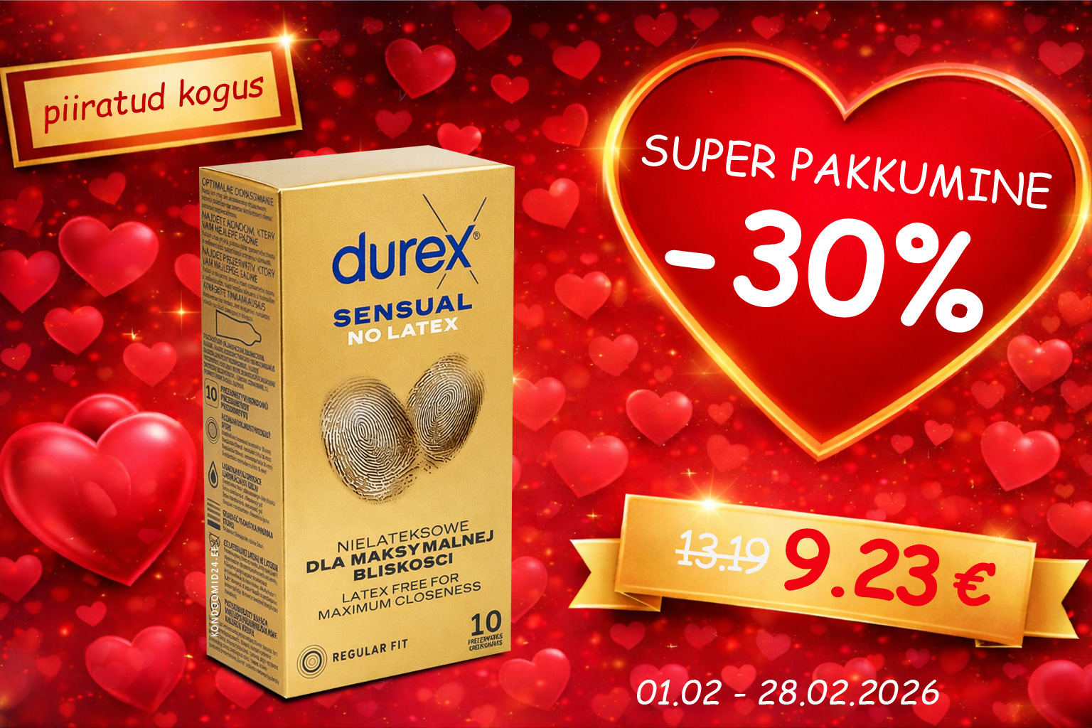 DUREX Sensual NO LATEX -30%