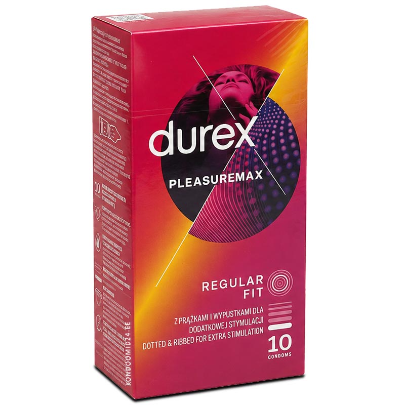 DUREX Pleasuremax ribide ja täppidega kondoomid 10&nbsp;tk