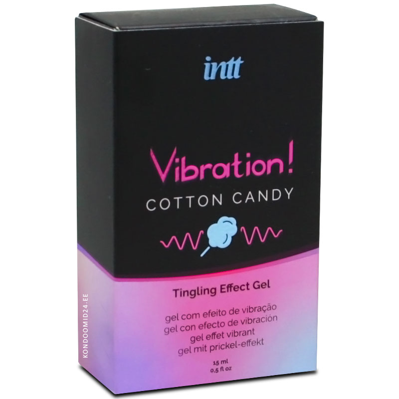 INTT Vibration Cotton Candy suhkruvati maitsega vedel vibraator 15&nbsp;ml