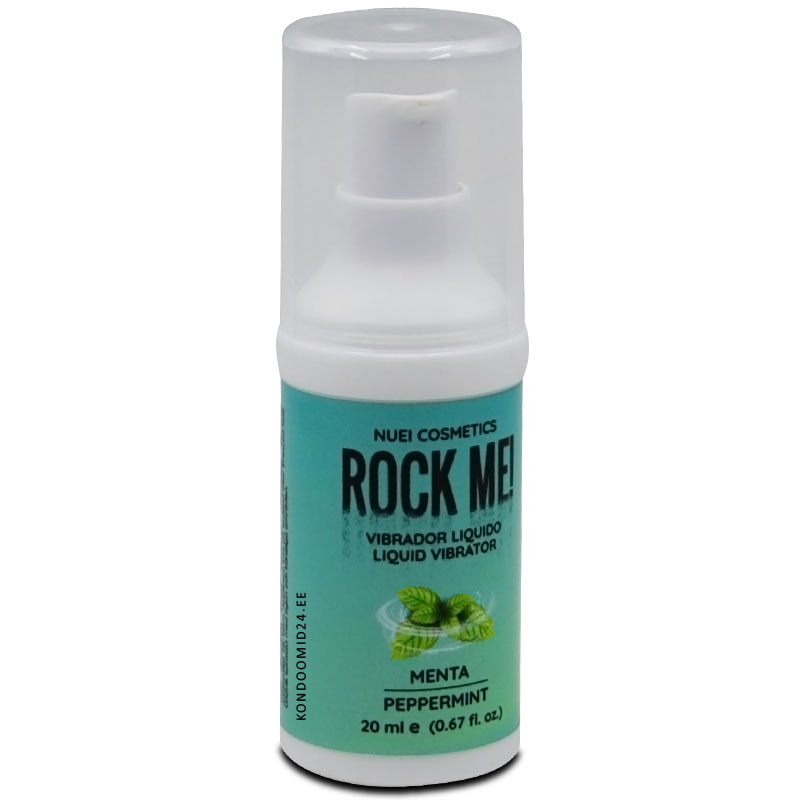 NUEI Rock Me! Peppermint vedel vibraator (piparmünt), 20 ml.