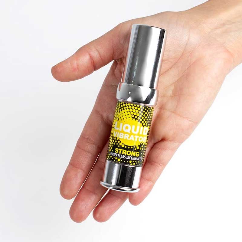 Secret Play Strong vedel vibraator 15 ml pakend ja dosaator