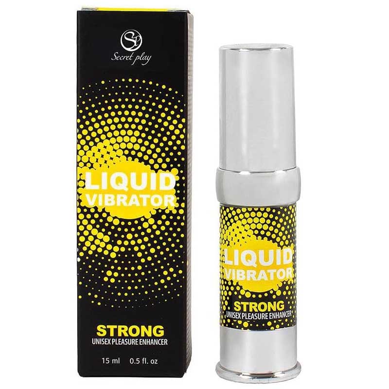 Secret Play Strong vedel vibraator 15 ml pakend ja dosaator