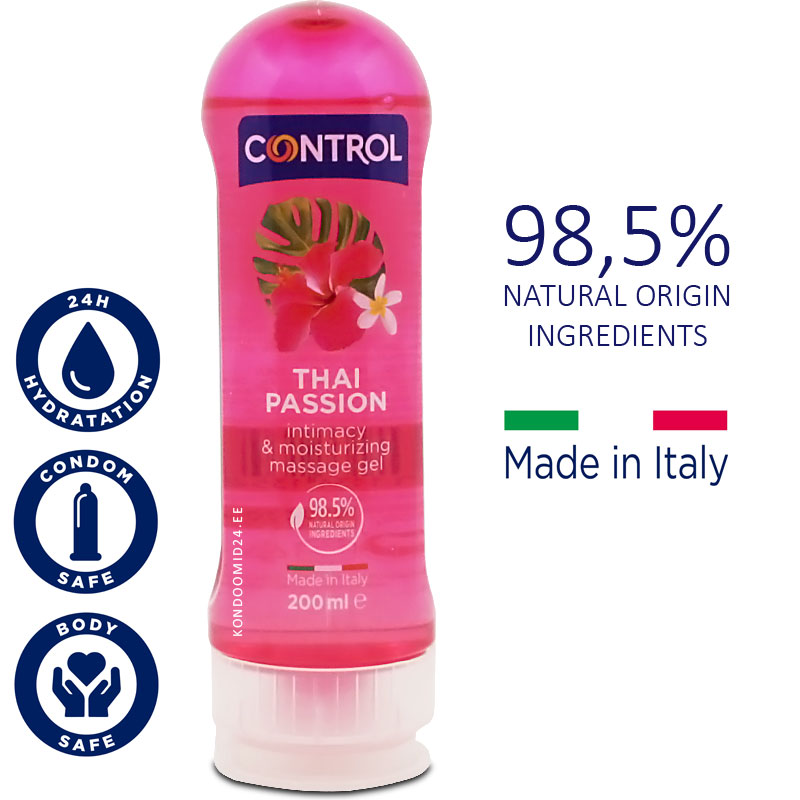 CONTROL Thai Passion massaažigeel idamaiste lillede rikkaliku aroomiga 200&nbsp;ml