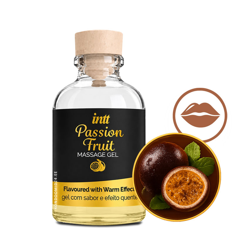INTT Passion Fruit Massage Gel soojendav massaažigeel passionivilja aroomiga 30&nbsp;ml